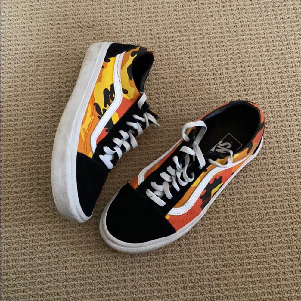 Old skool Vans Orange Camo